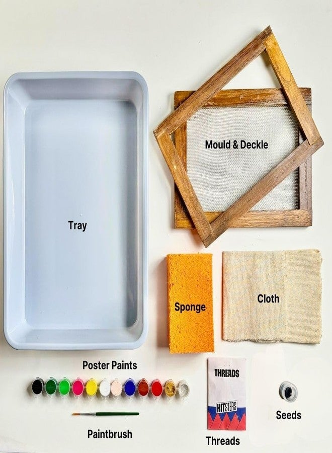 KITSTERS DIY Handmade Paper Making Kit | Make Recycled Textured Paper | DIY Kit for Kids, Adults, & Teens | Craft Kit, Mould & Deckle Included | Adult Hobbies | New Crafts to Try - Image 3